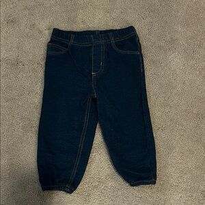 Carter's Dark Blue Denim Jeans with Elastic Cuffs-size 18m, EUC